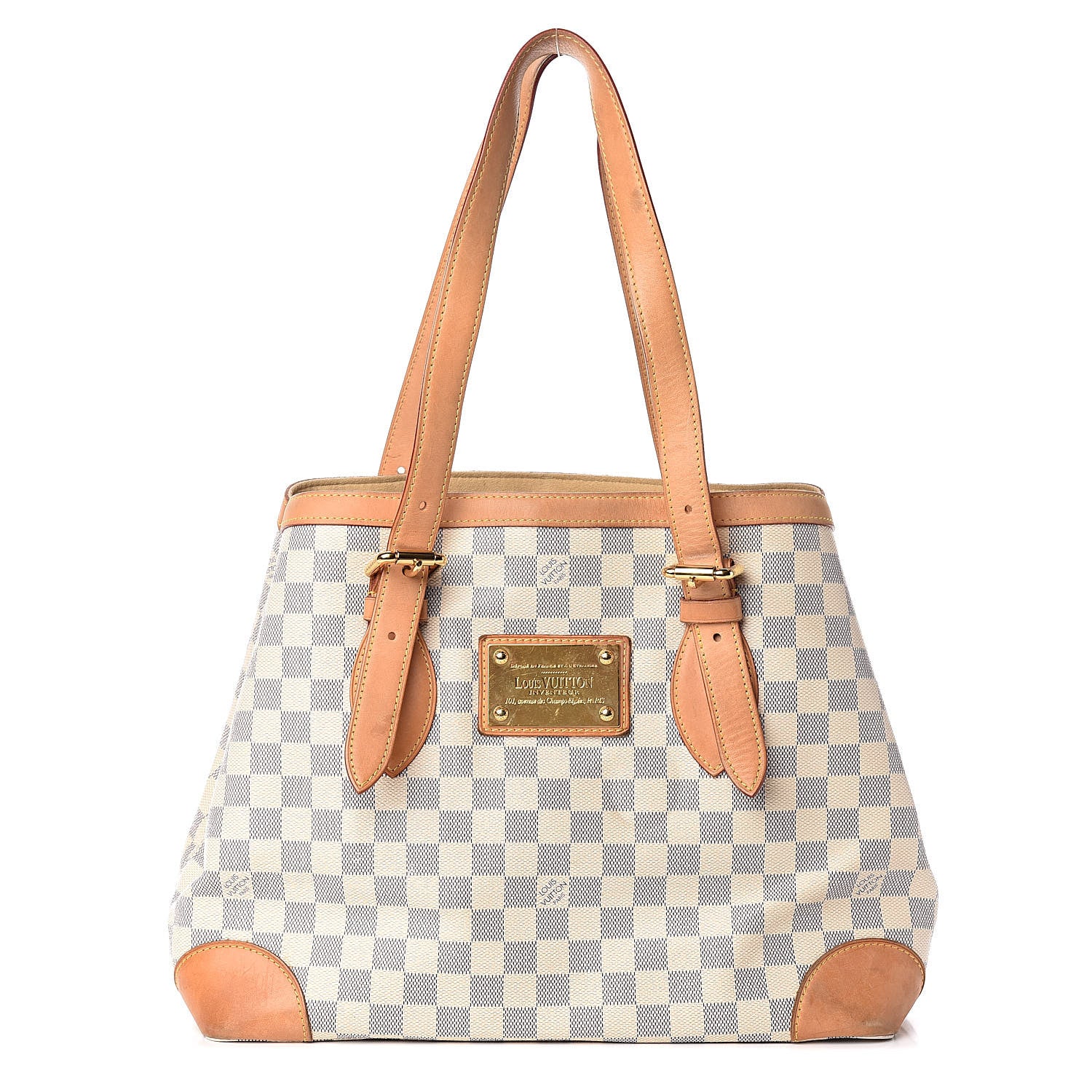 Louis Vuitton Damier Azur Hampstead MM 1 of 16