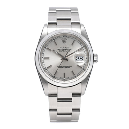 Rolex Stainless Steel 36mm Oyster Perpetual Datejust Watch Silver 16200 1 of 4