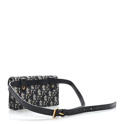 Christian Dior Oblique Saddle Belt Bag Blue 2 of 7