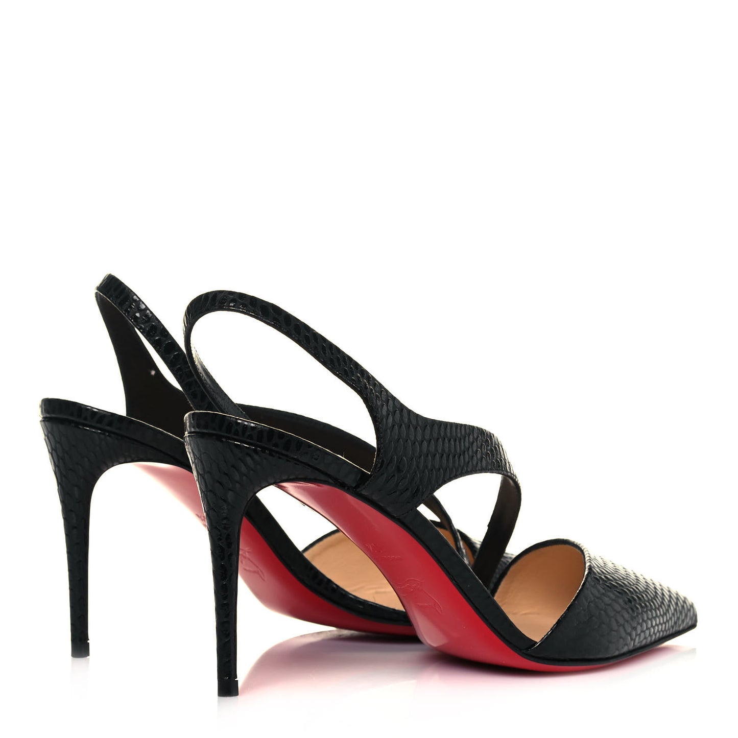 Calfskin Brandina 85 Slingback Pumps 40.5 Black