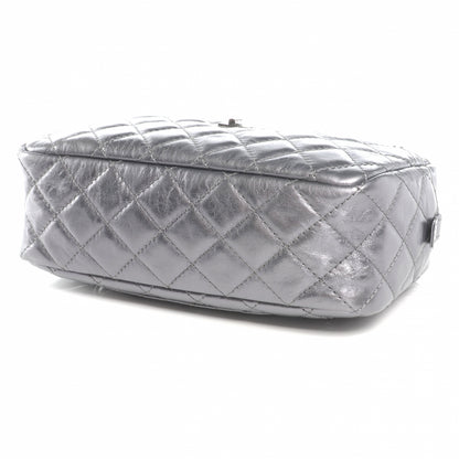 Chanel Metallic Aged Calfskin Quilted Medium Reissue Camera Case Dark Silver 4 of 7