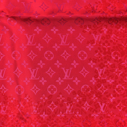 Louis Vuitton Silk Monogram Floral Square Scarf Pink 2 of 3
