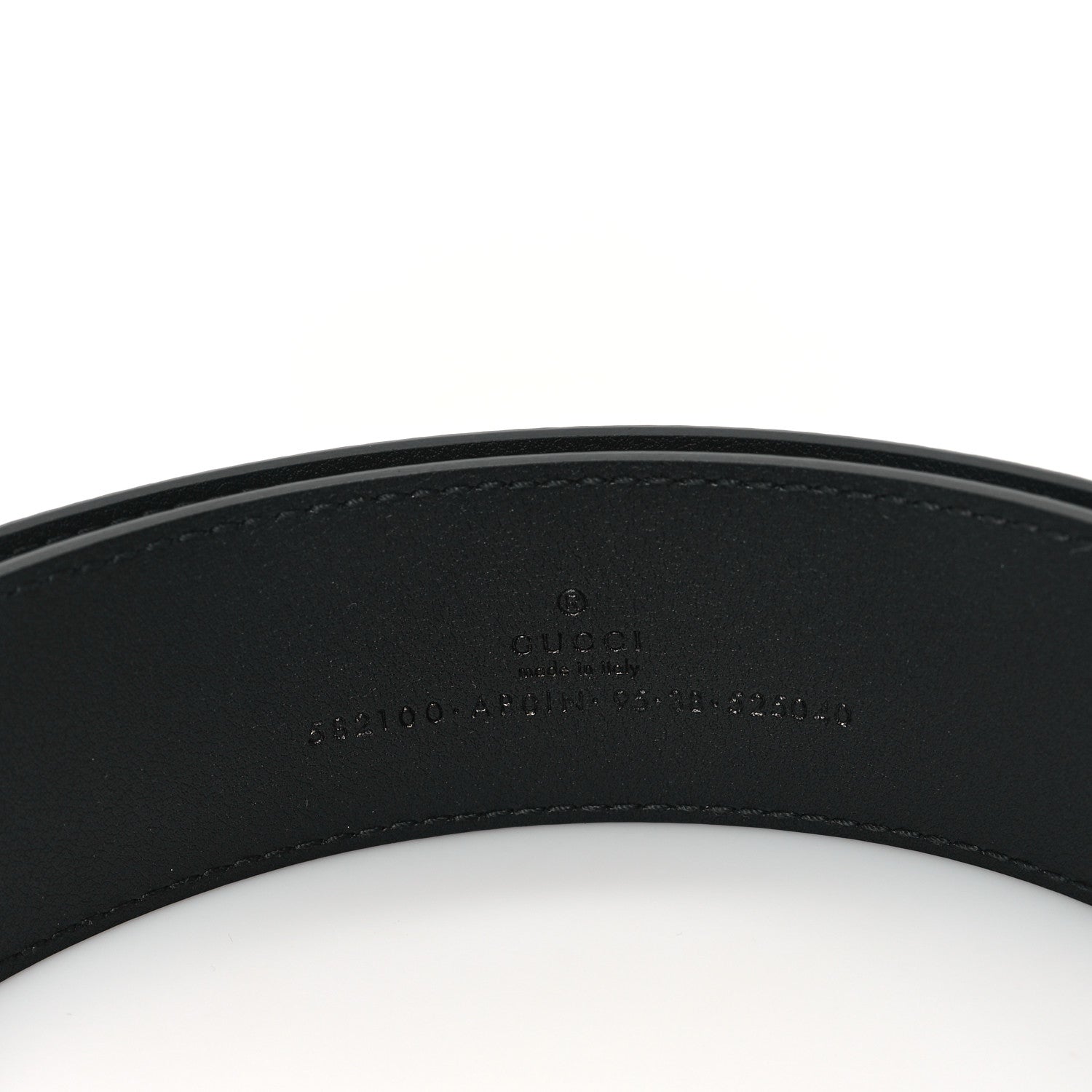 Gucci Calfskin Crystal Double G 40mm Belt 95 38 Black 3 of 5