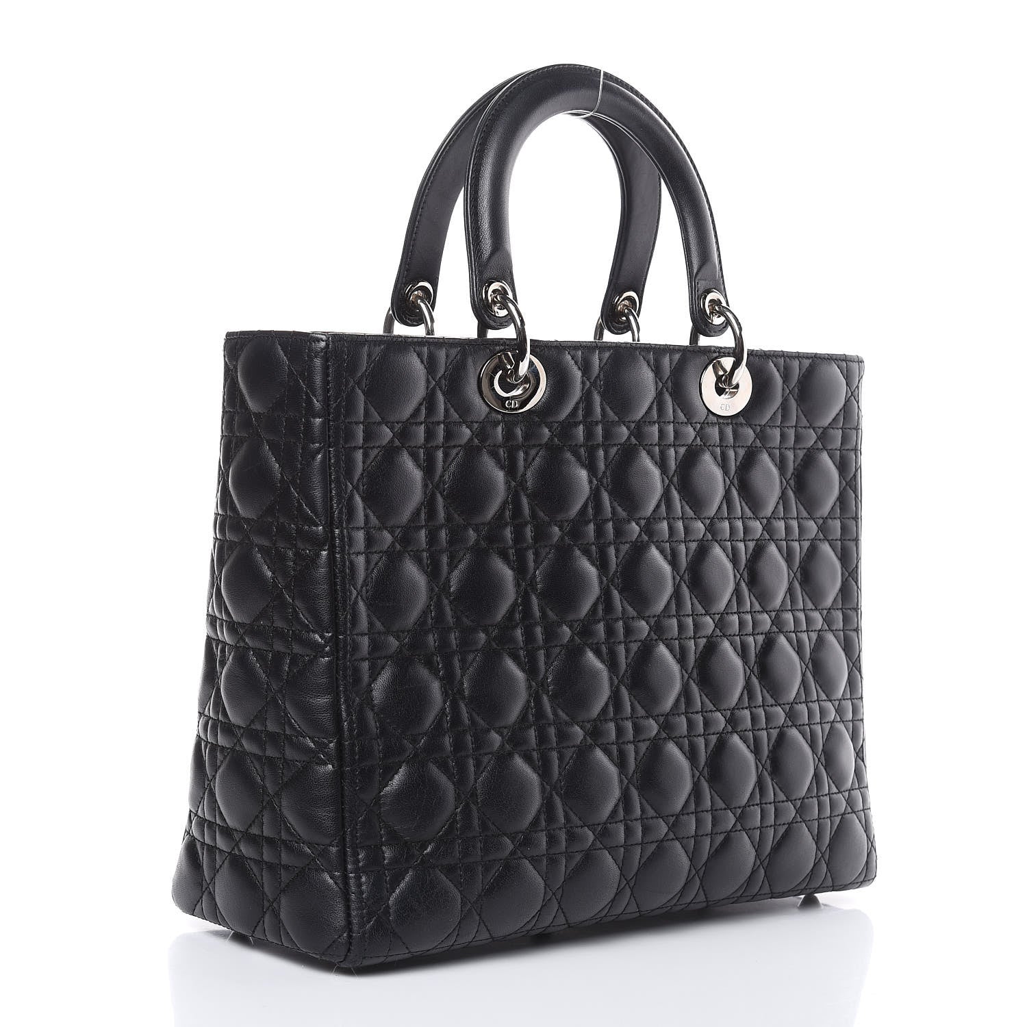 Christian Dior Lambskin Cannage Large Lady Dior Black 3 of 17