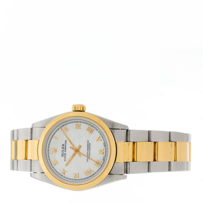 Rolex Stainless Steel 18K Yellow Gold 31mm Oyster Perpetual Datejust Watch White Roman 67483 2 of 4