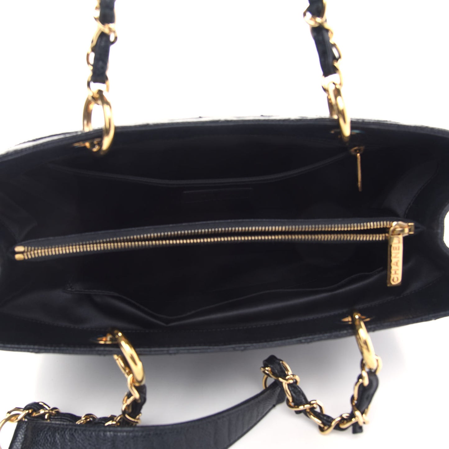 Caviar Quilted Grand Shopping Tote GST Black