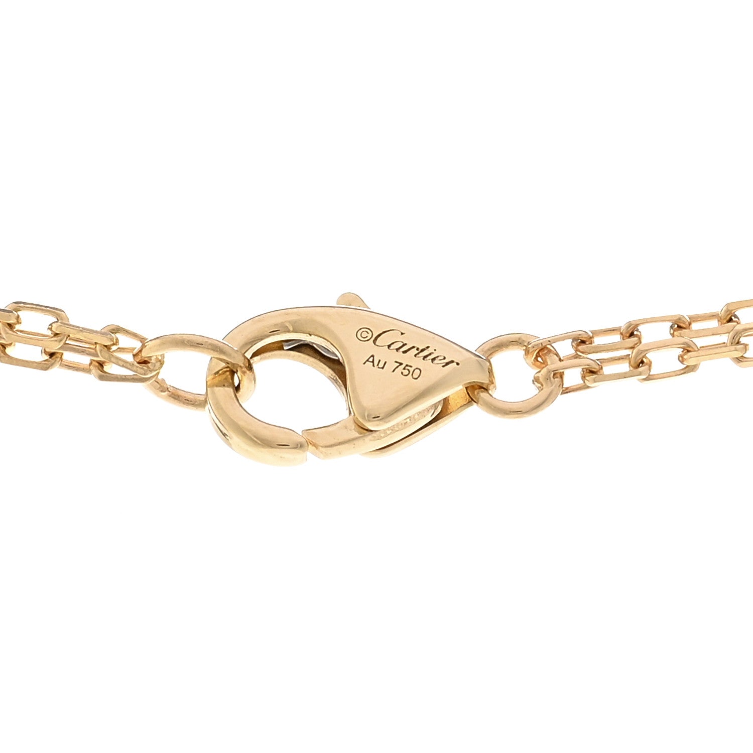 Cartier 18K Yellow Gold 2 Diamond LOVE Necklace 4 of 5
