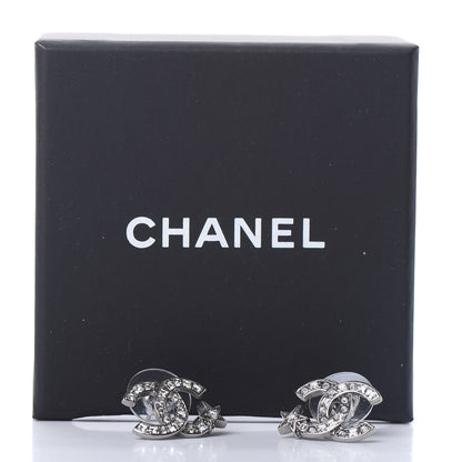 Chanel Crystal CC Starfall Earrings Silver 5 of 5