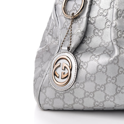 Gucci Metallic Guccissima Medium Sukey Tote Silver 11 of 11