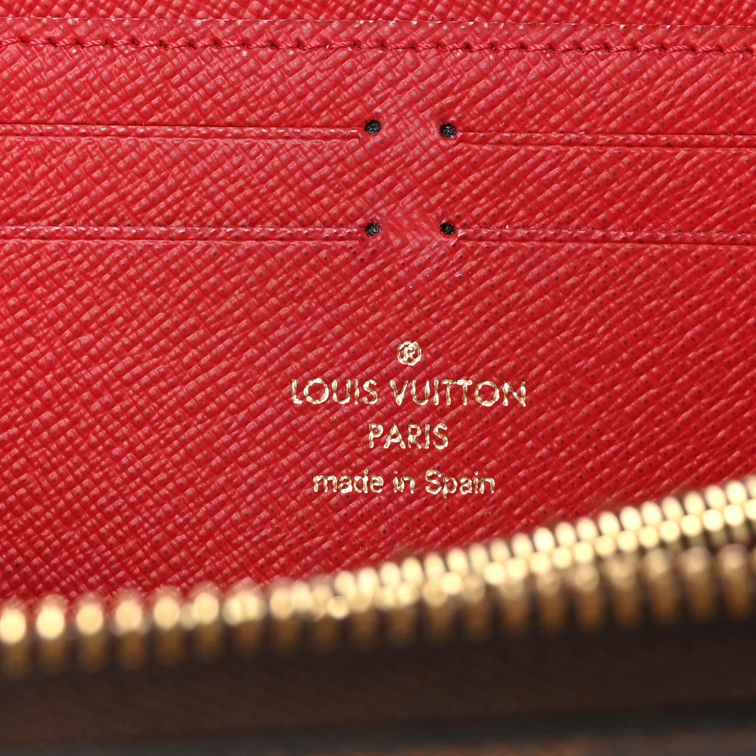 Louis Vuitton Damier Ebene Clemence Wallet Cherry 6 of 6