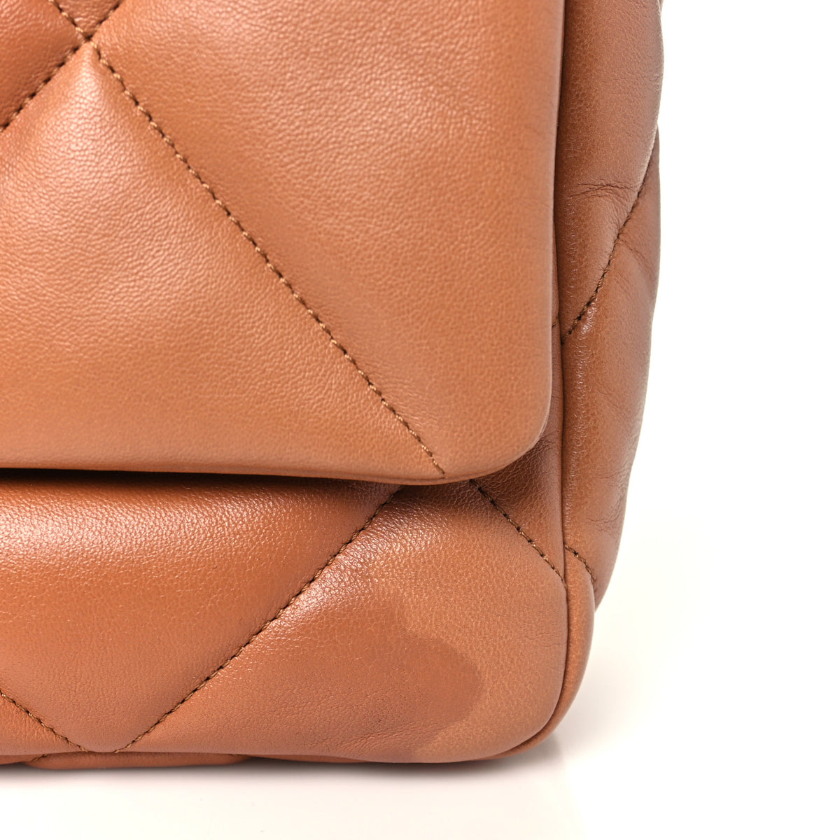 Chanel Lambskin Quilted Medium Chanel 19 Flap Brown 12 of 14