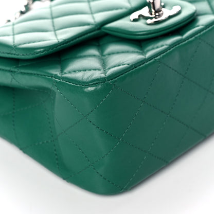 Chanel Lambskin Quilted Mini Square Flap Green 10 of 13