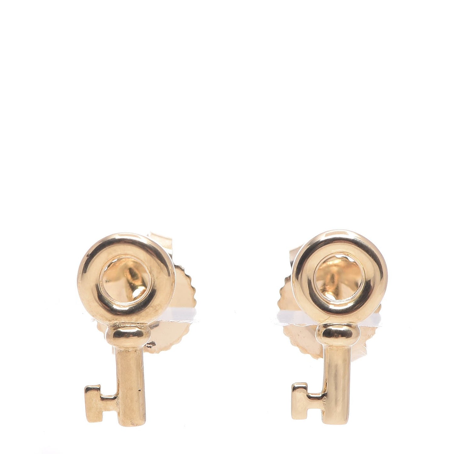 18K Yellow Gold Mini Key Earrings