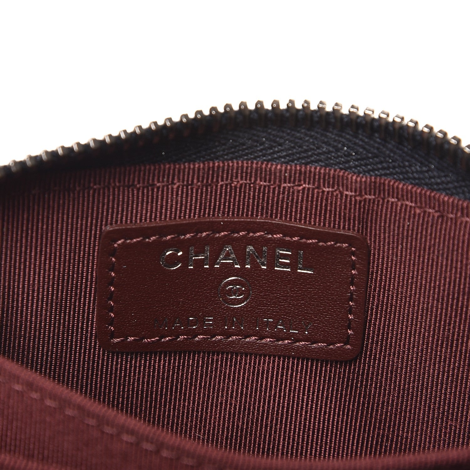 Chanel Caviar Stitched Zip Coin Purse Navy 6 of 8