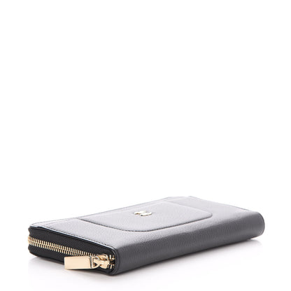 Chanel Grained Calfskin Neo Executive Zip Around Wallet Black 4 of 9