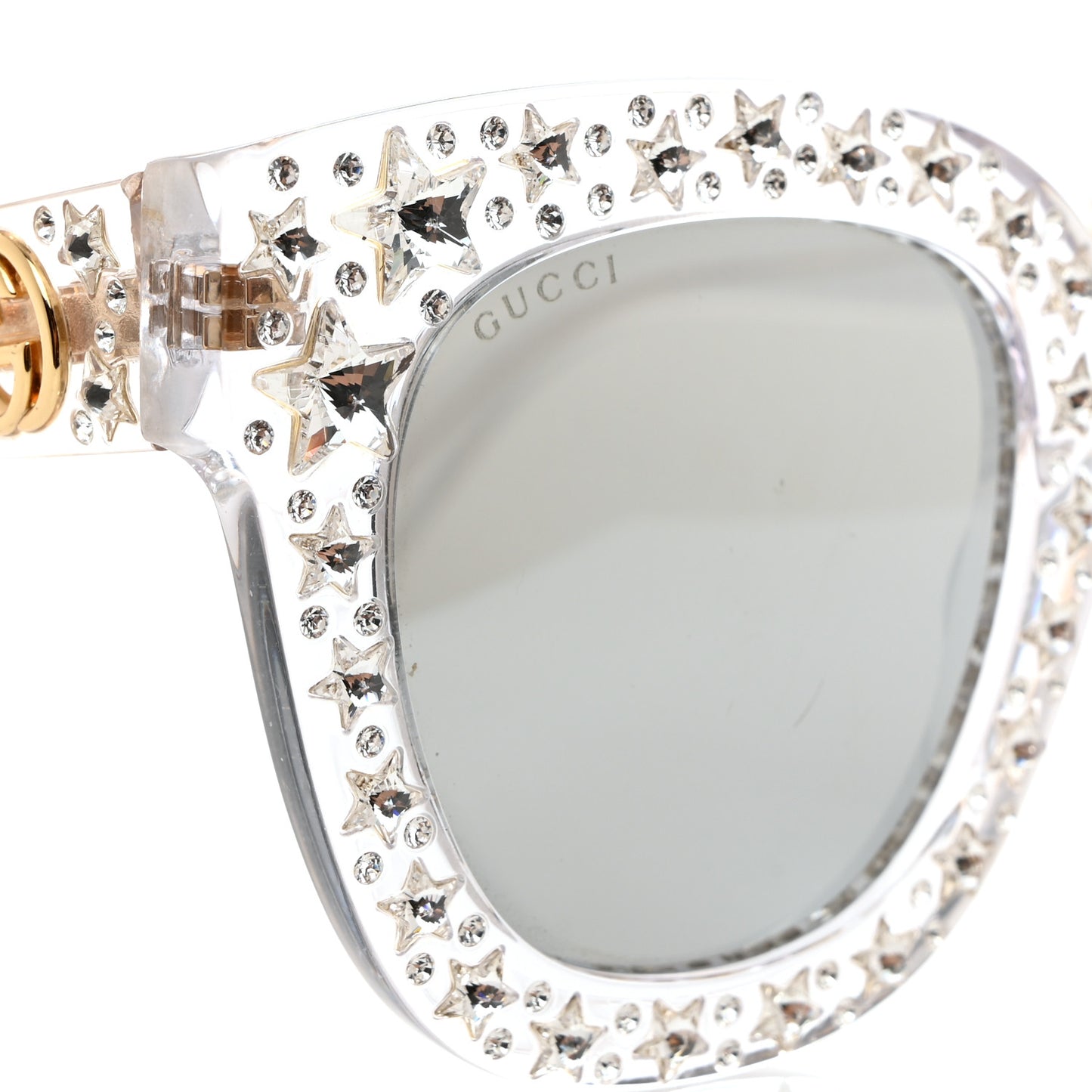 Acetate Crystal Oversize Mirrored Star Sunglasses GG0116S