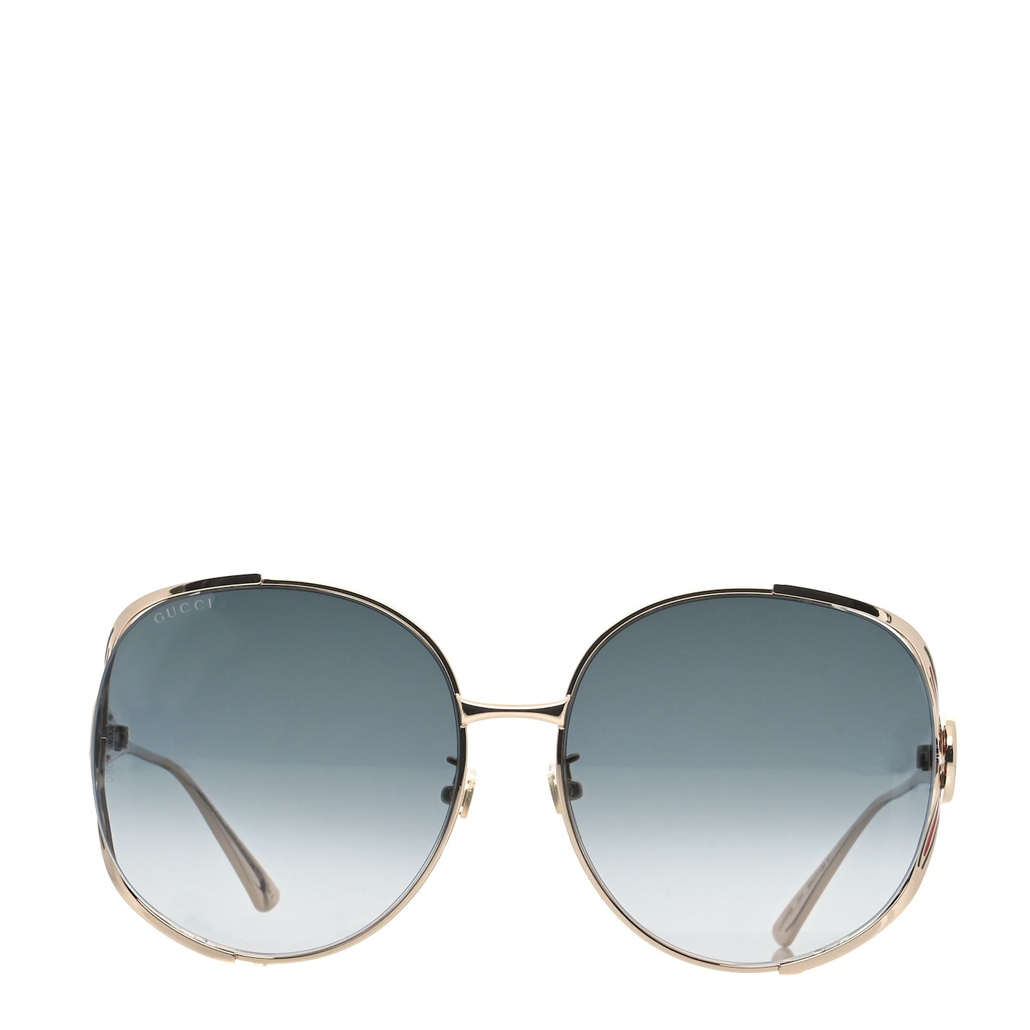 Metal Oversized Round Frame GG0225S Sunglasses Gold
