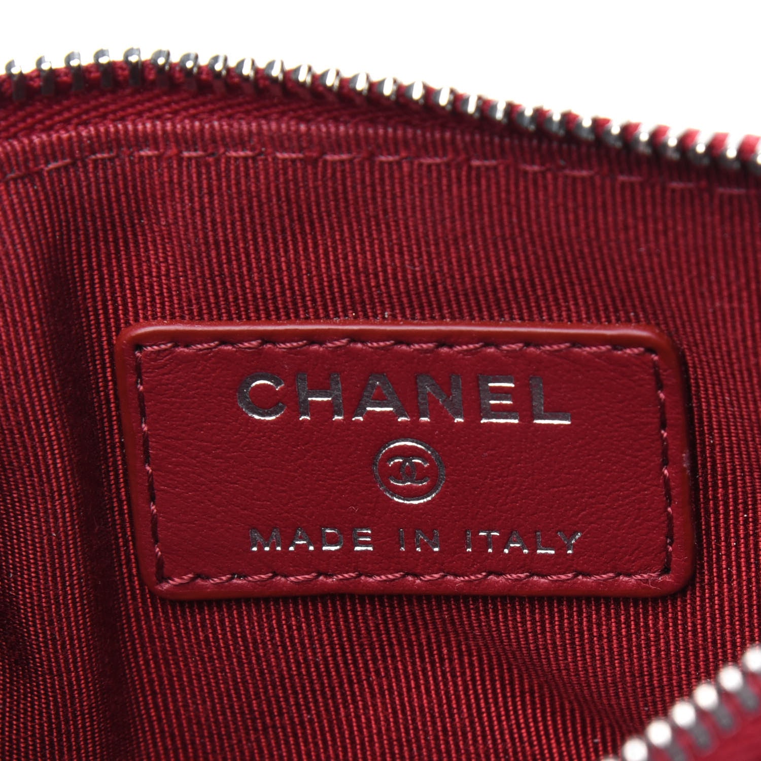 Chanel Caviar Quilted Small Cosmetic Case Red 6 of 10