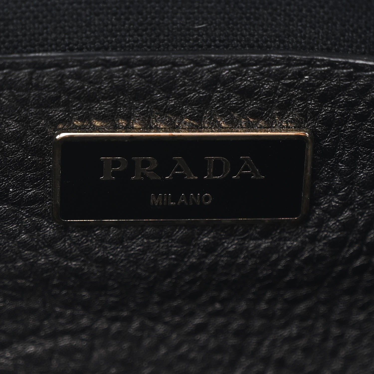 Prada Vitello Daino Tote Black 6 of 12