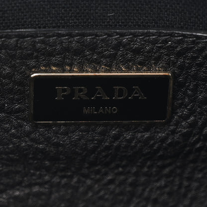 Prada Vitello Daino Tote Black 6 of 12