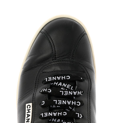 Chanel Calfskin CC Womens Sneakers 38.5 Black 11 of 13