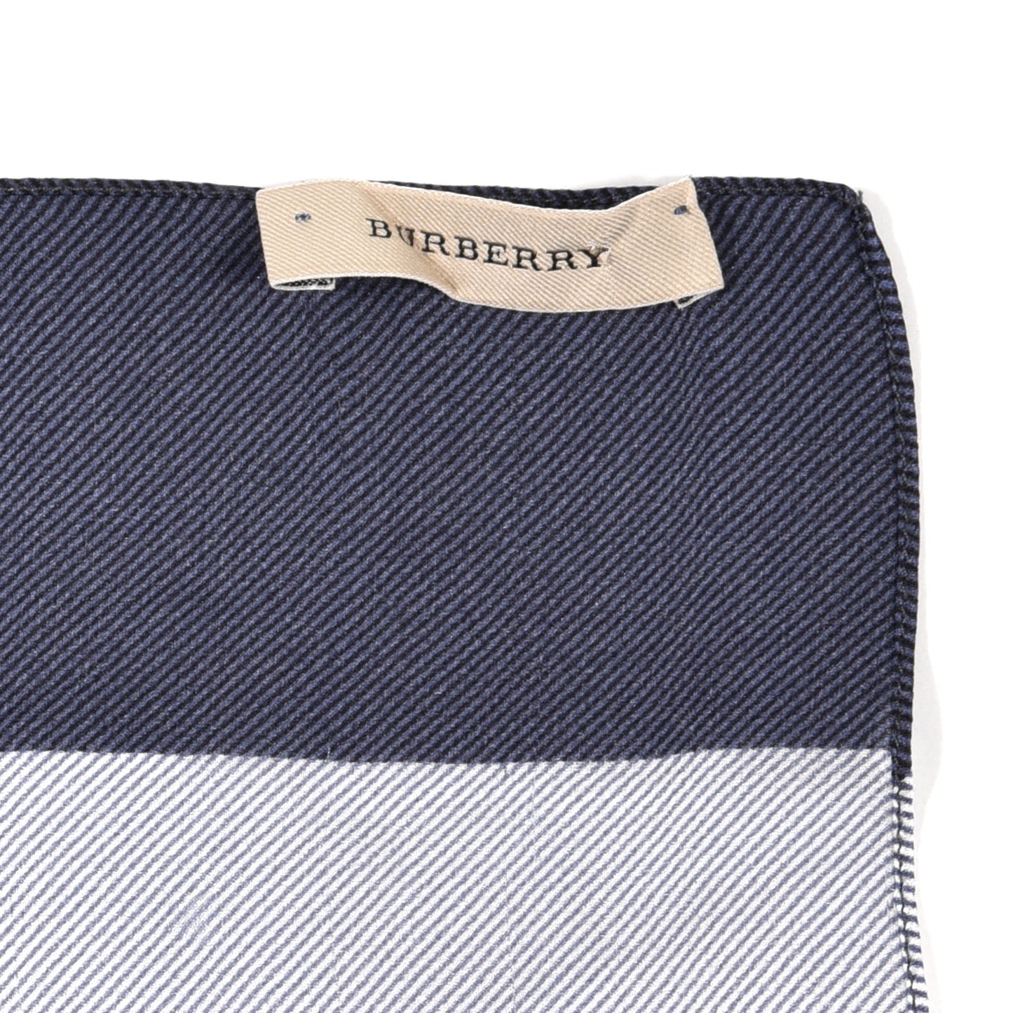 Silk Mega Check Scarf Blue