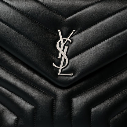 Saint Laurent Calfskin Y Quilted Monogram Medium Loulou Satchel Black 8 of 10
