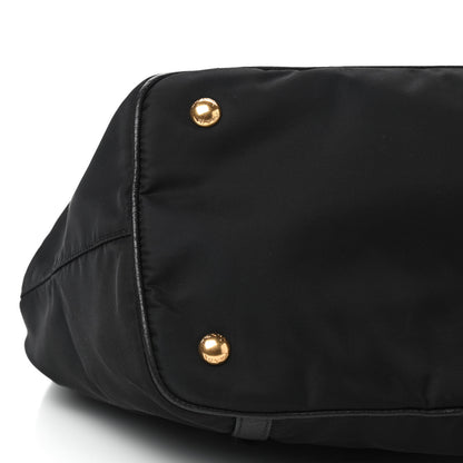 Prada Tessuto Nylon Vitello Daino Tote Black 6 of 9