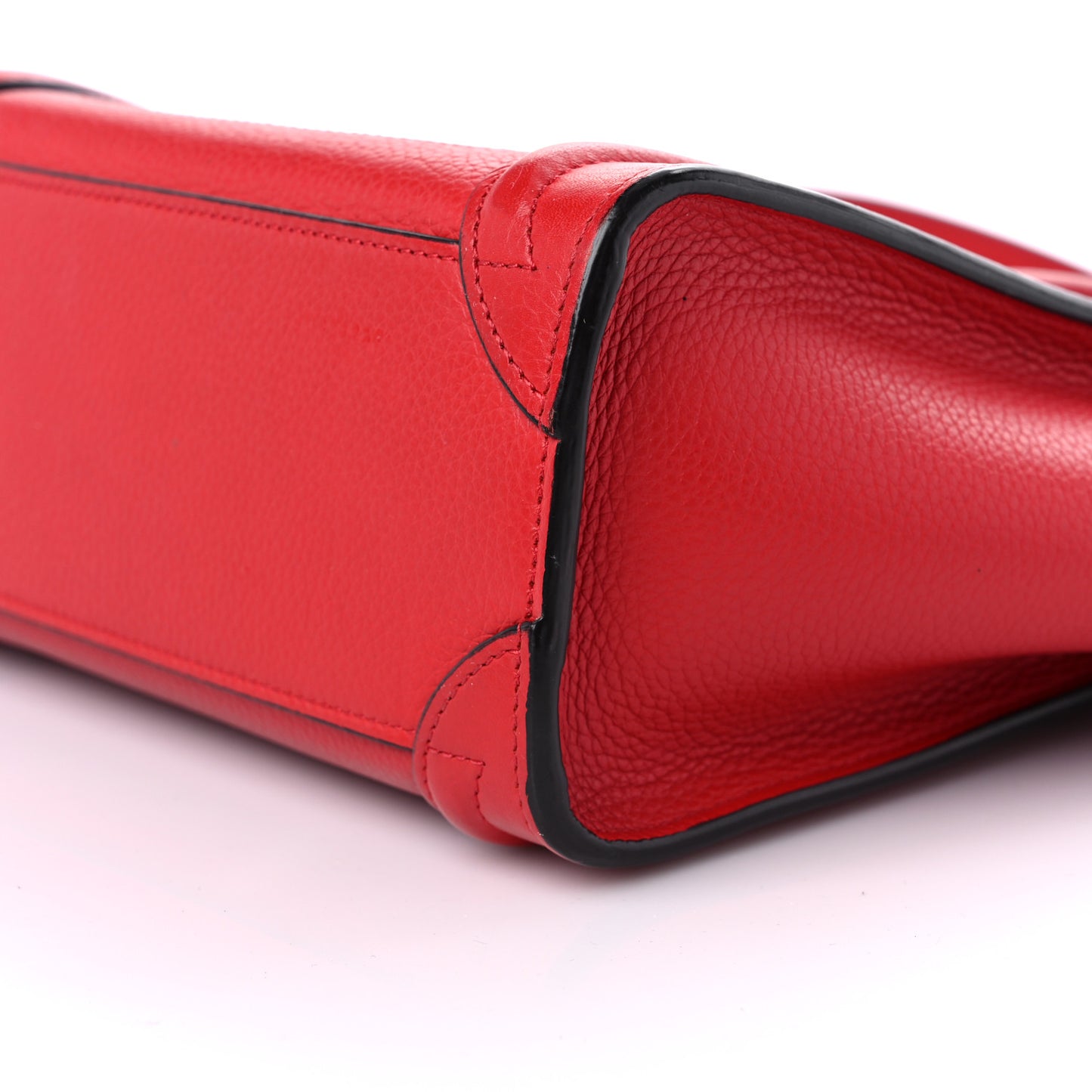 Drummed Calfskin Nano Luggage Coquelicot