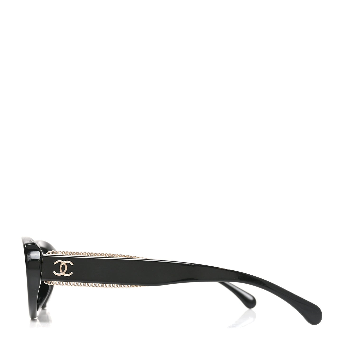 Acetate Oval Sunglasses 5515-A Black