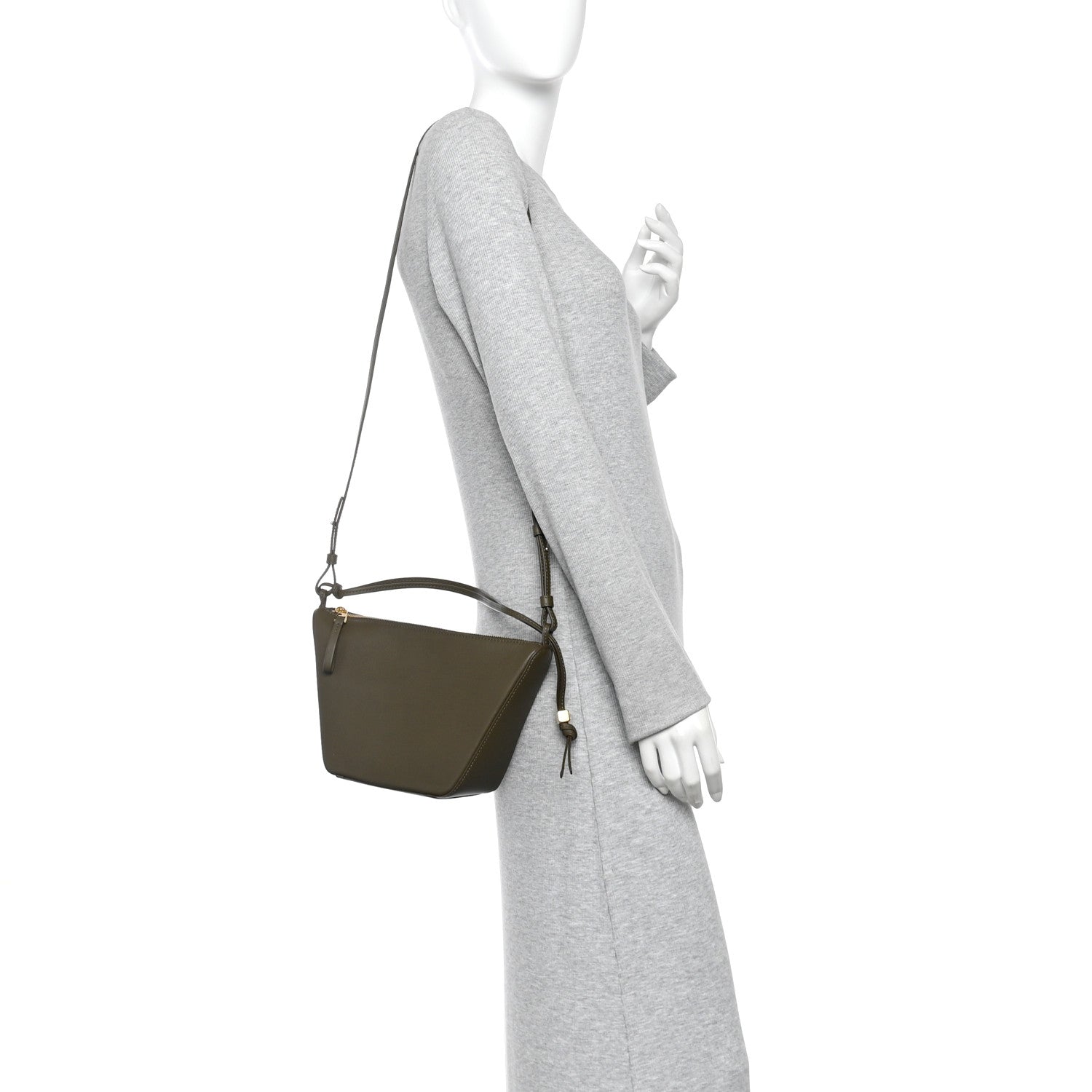 Loewe Calfskin Mini Hammock Hobo Vintage Khaki 2 of 10