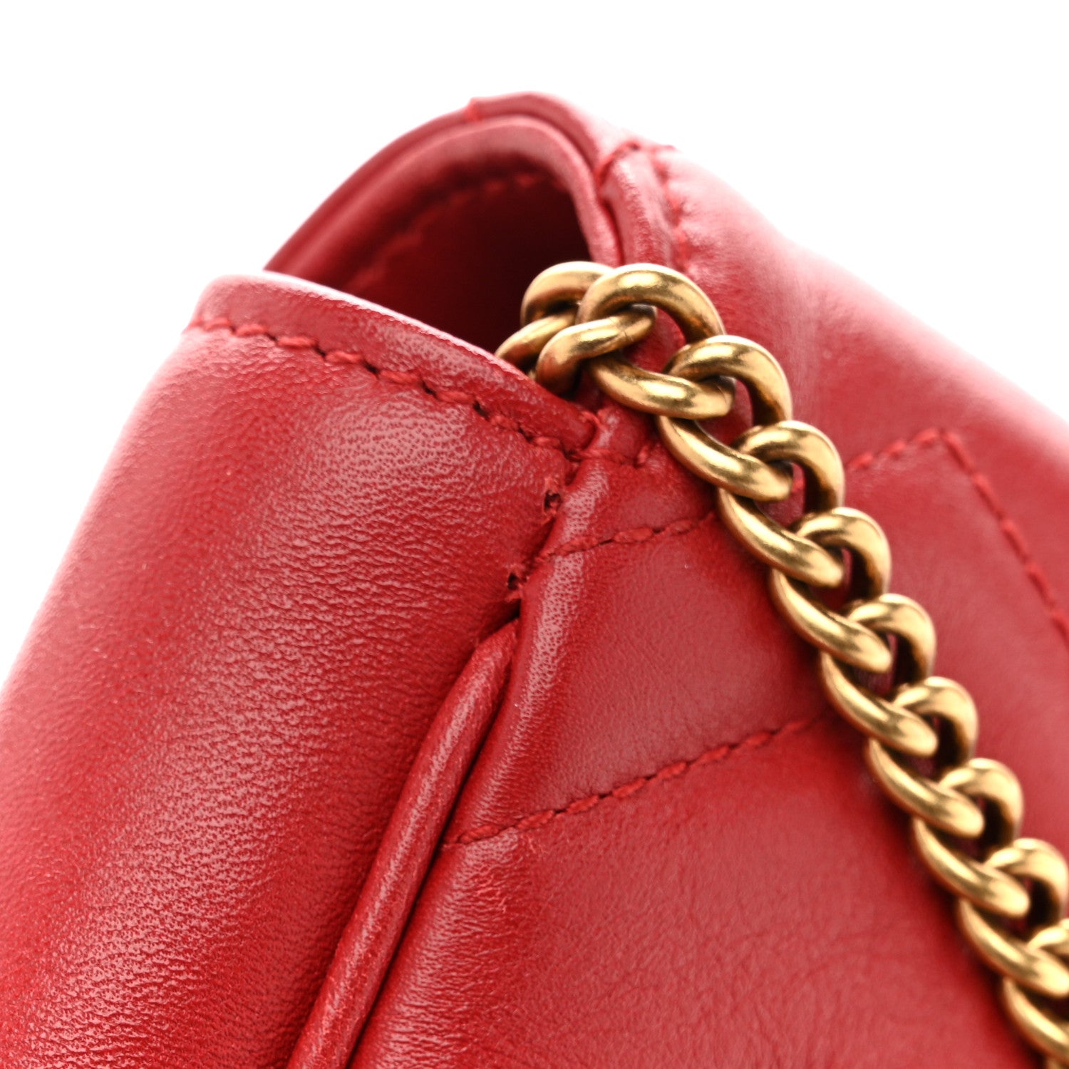 Gucci Calfskin Matelasse Super Mini GG Marmont Shoulder Bag