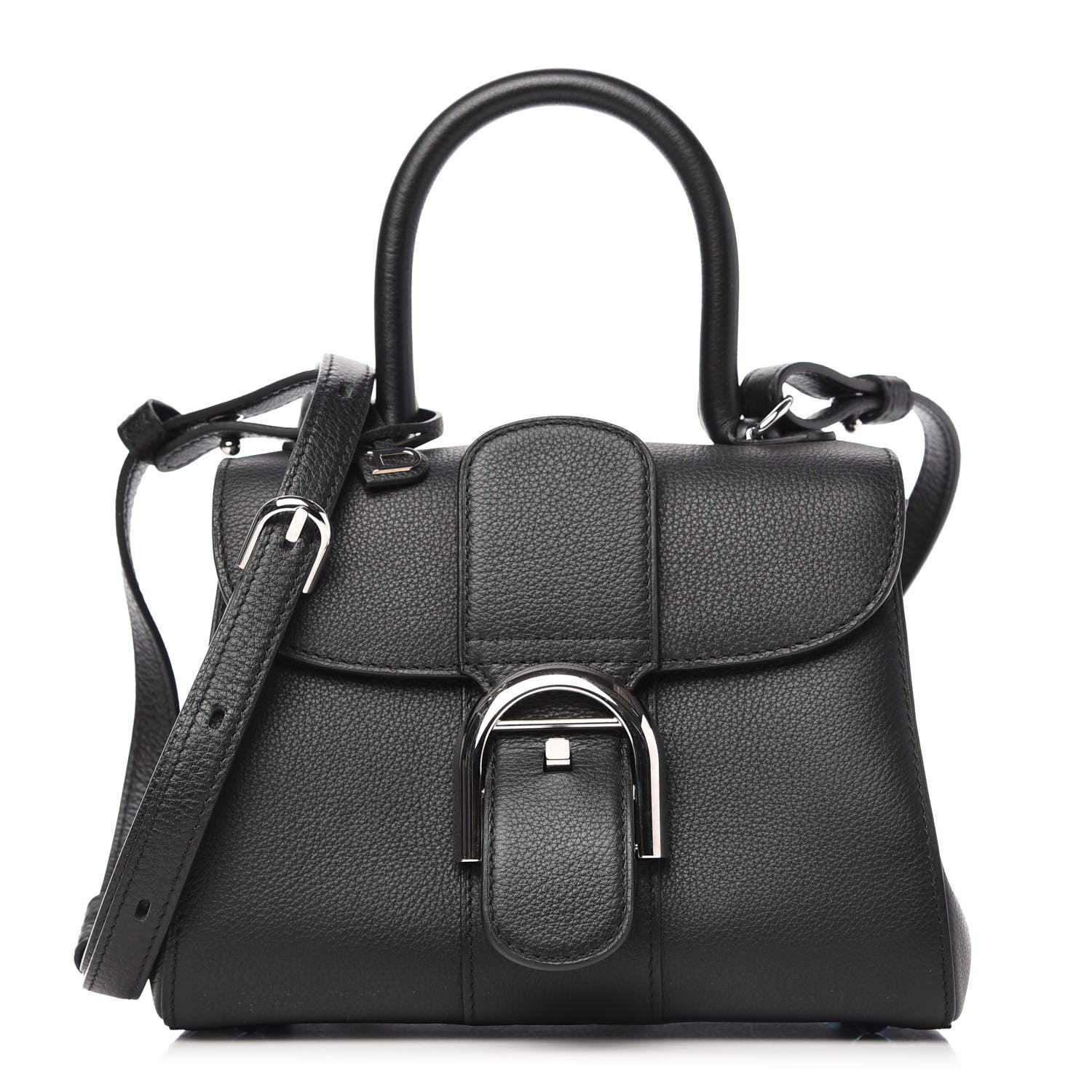 Delvaux Grained Calfskin Mini Brillant Satchel Black 1 of 10