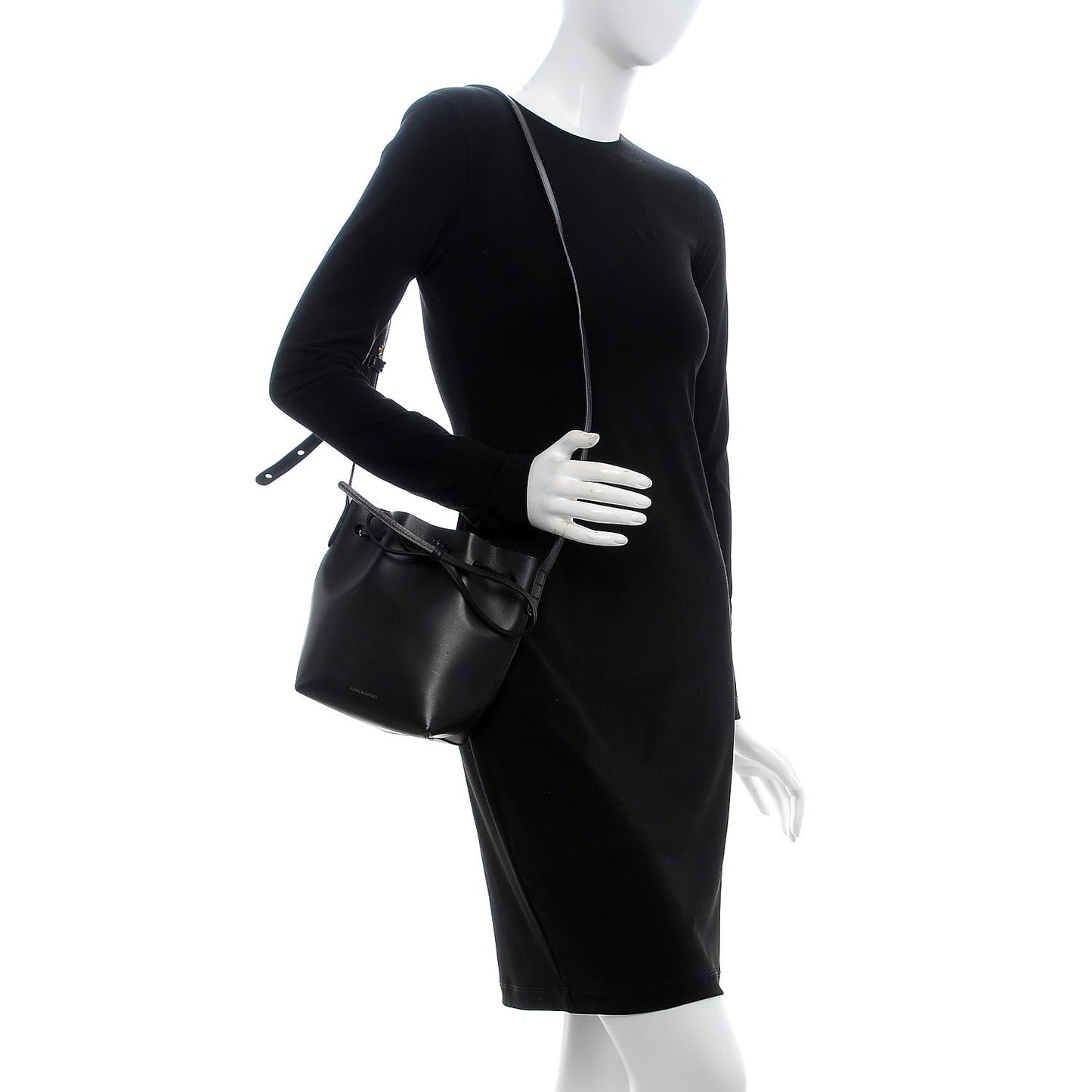 Calfskin Mini Mini Bucket Bag Black