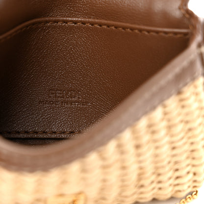 Fendi Macrame Crochet Vitello Grace Nano Maxi Buckle Baguette Charm Natural Gianduia 6 of 10