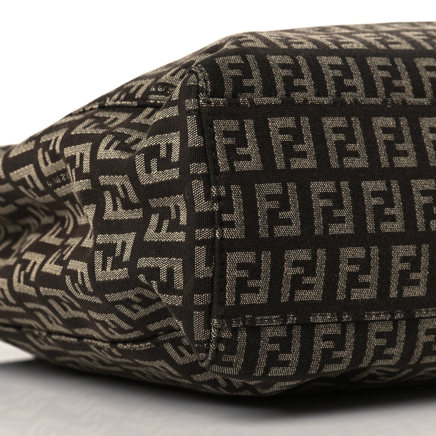 Fendi Zucchino Vitello Tote Testa di Moro Beige 9 of 14