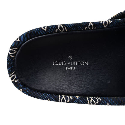 Louis Vuitton Jacquard Since 1854 Flatform Sandals 36 Blue 7 of 8