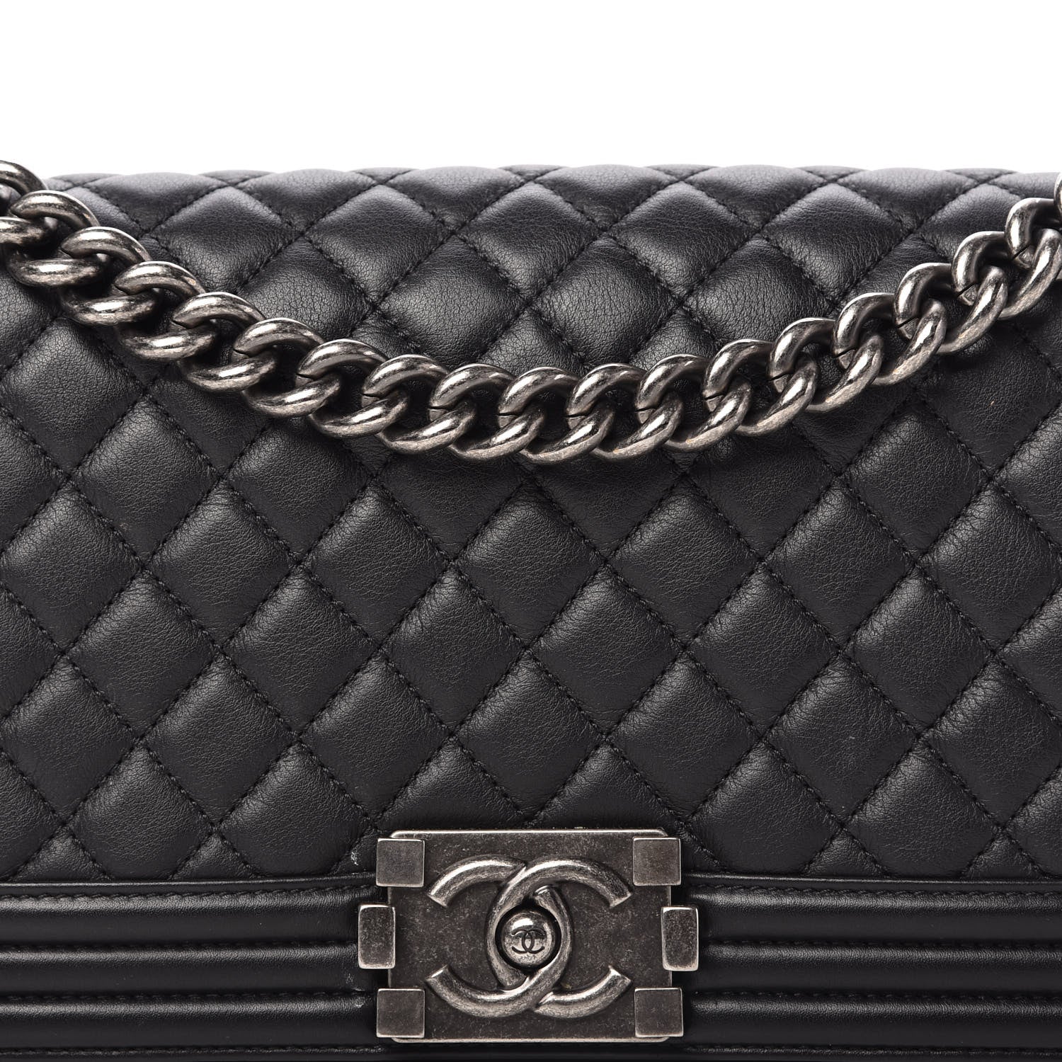 Chanel Calfskin Quilted Medium Boy Flap Black 10 of 10