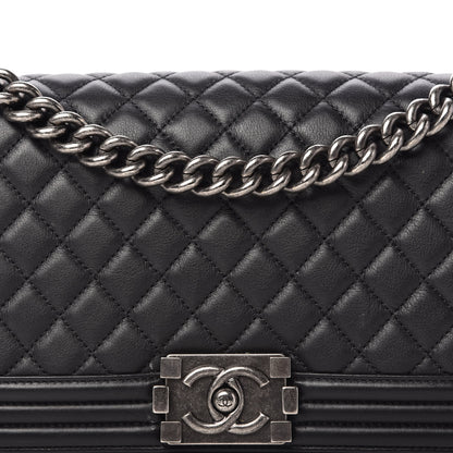 Chanel Calfskin Quilted Medium Boy Flap Black 10 of 10