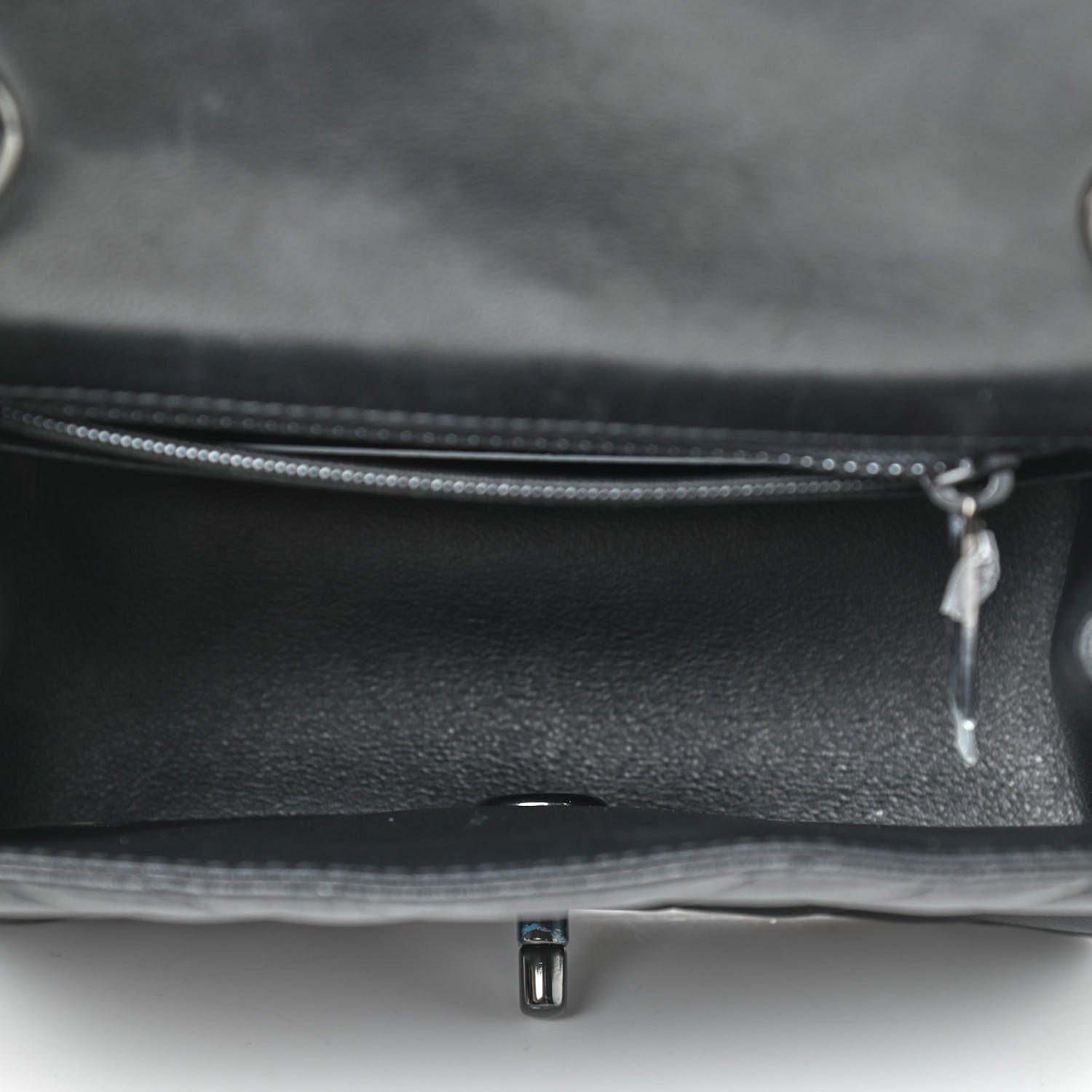 Chanel Lambskin Chevron Quilted Mini Square Flap So Black 5 of 9
