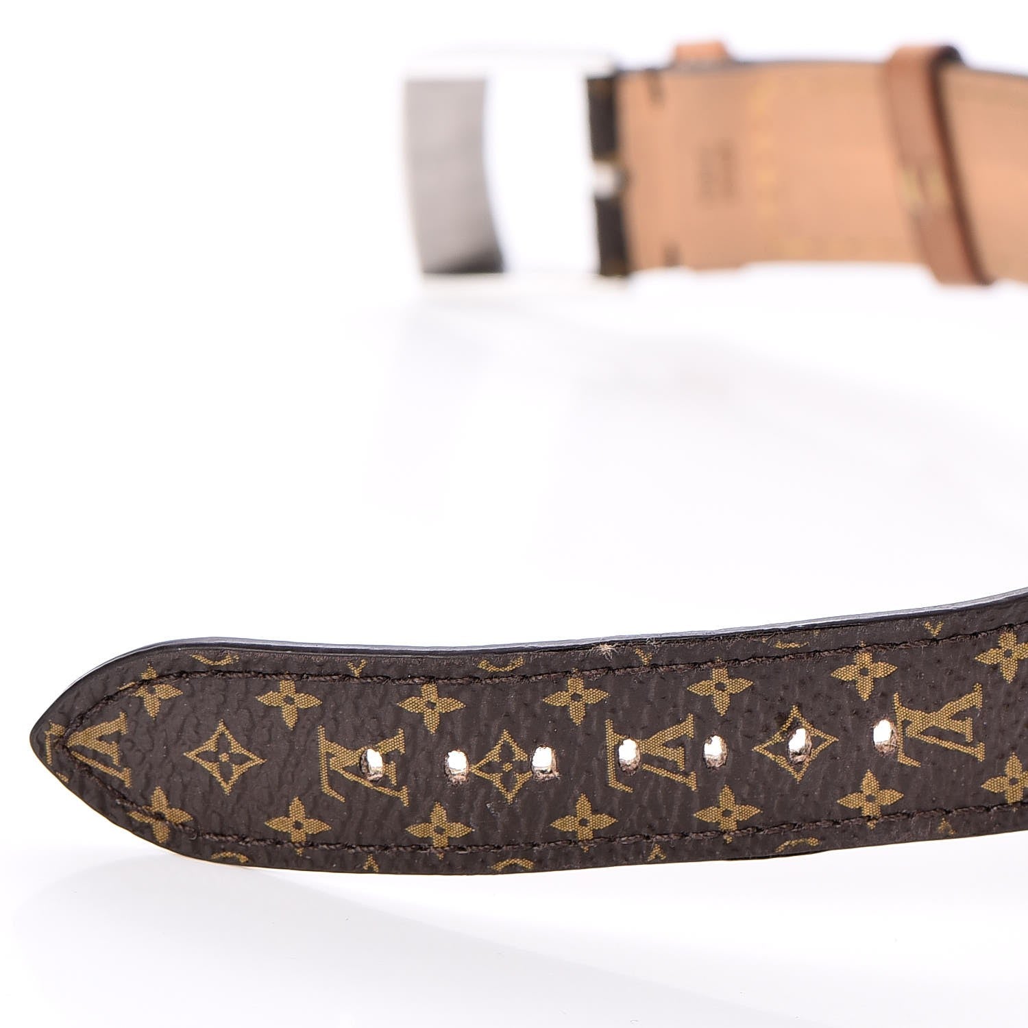 Louis Vuitton Stainless Steel Monogram 39mm Tambour Quartz Watch Brown 6 of 11