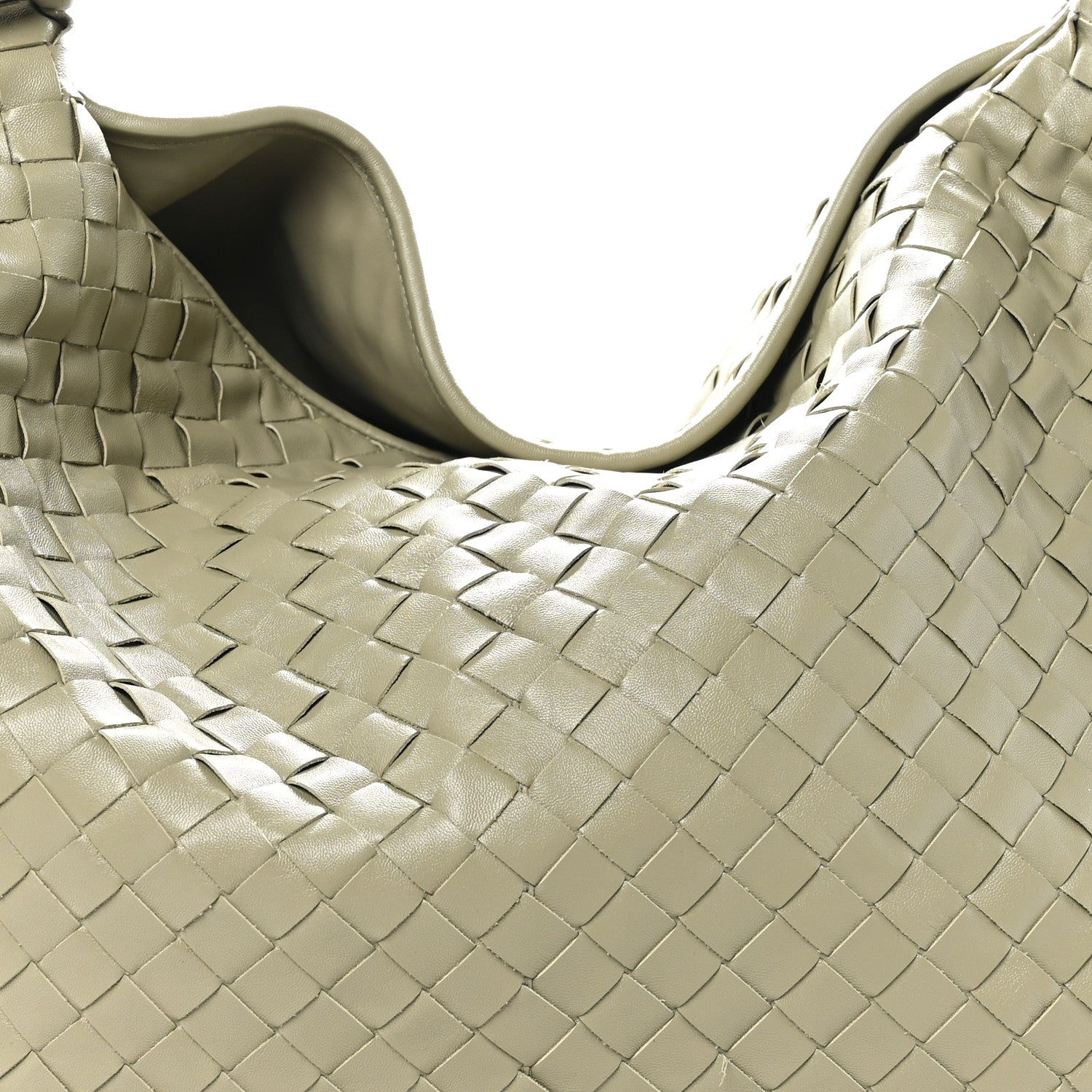 Bottega Veneta Calfskin Intrecciato Large Hop Travertine 8 of 10