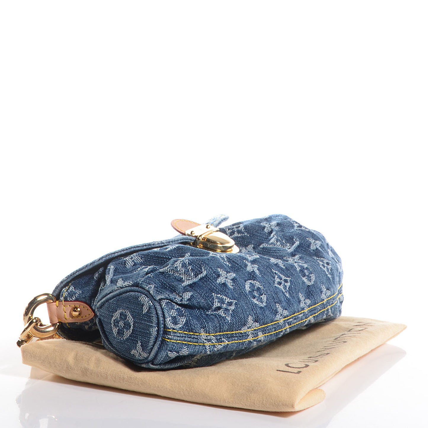 Monogram Denim Mini Pleaty Blue