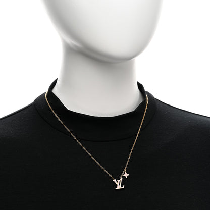 Louis Vuitton Enamel LV Iconic Necklace Gold Pink 2 of 7