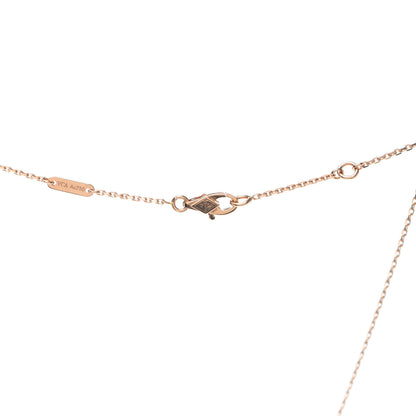 Van Cleef & Arpels 18K Rose Gold Carnelian Sweet Alhambra Pendant Necklace 4 of 8
