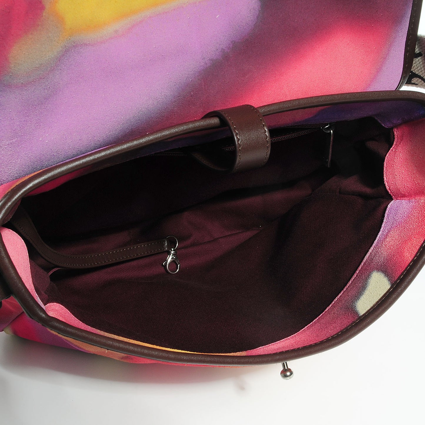 Printed Ultra Soft Lambskin Medium Flower Power Messenger