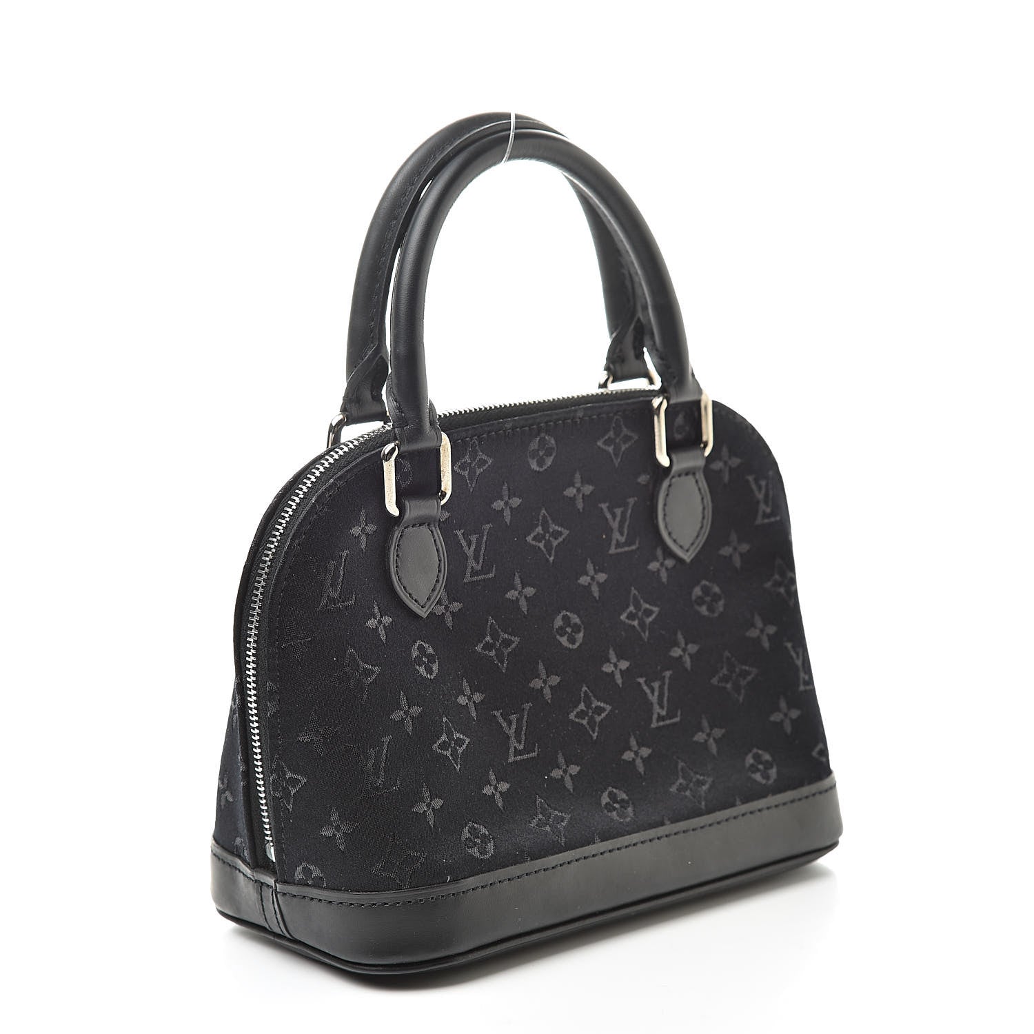 Louis Vuitton Satin Monogram Little Alma Black 3 of 6
