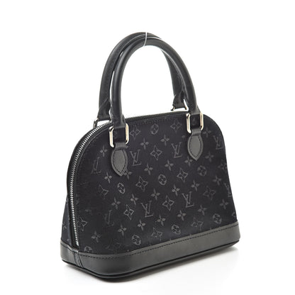 Louis Vuitton Satin Monogram Little Alma Black 3 of 6