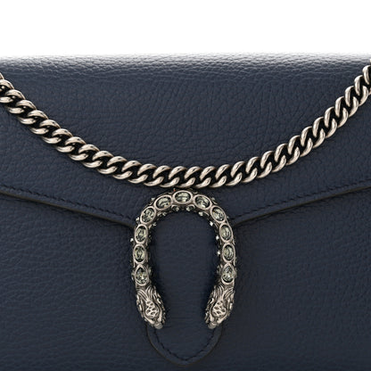 Gucci Dollar Calfskin Crystal Mini Dionysus Chain Wallet Blue Agata Black Diamond 9 of 12