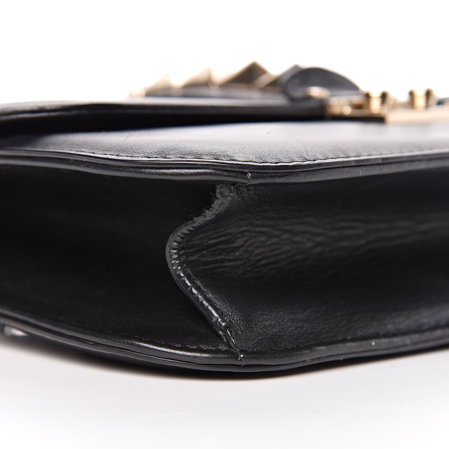 Valentino Garavani Vitello Medium Glam Lock Rockstud Flap Black 12 of 14